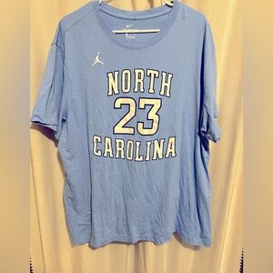BLue Nike North Carolina basketball shirt.